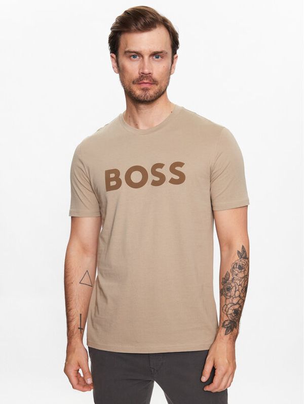 Boss Boss Тишърт 50481923 Бежов Regular Fit