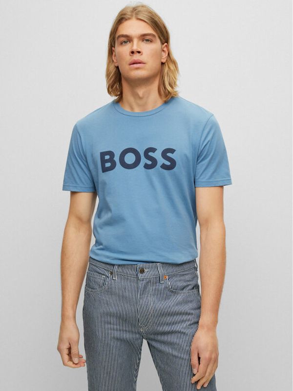 Boss Boss Тишърт 50481923 Син Regular Fit