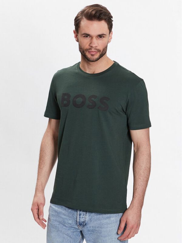Boss Boss Тишърт 50481923 Зелен Regular Fit