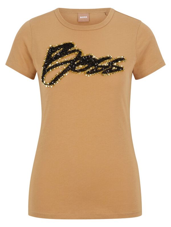 Boss Boss Тишърт 50484646 Бежов Slim Fit