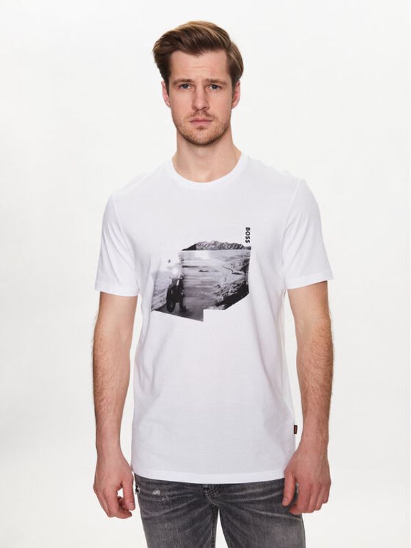 Boss Boss Тишърт 50485064 Бял Regular Fit