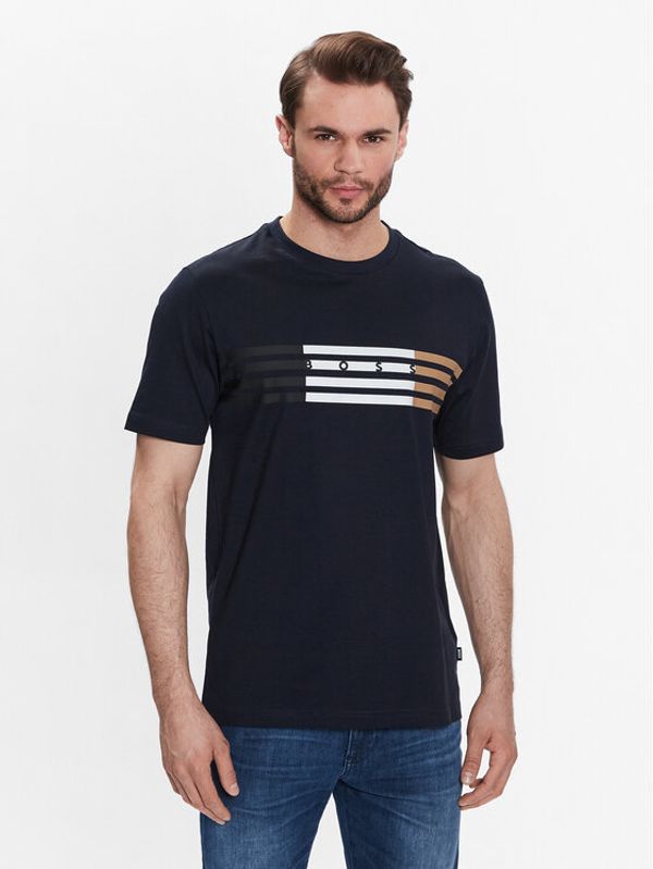 Boss Boss Тишърт 50485669 Син Regular Fit