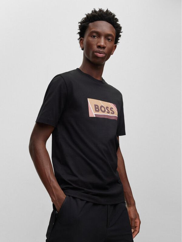 Boss Boss Тишърт 50486210 Черен Slim Fit