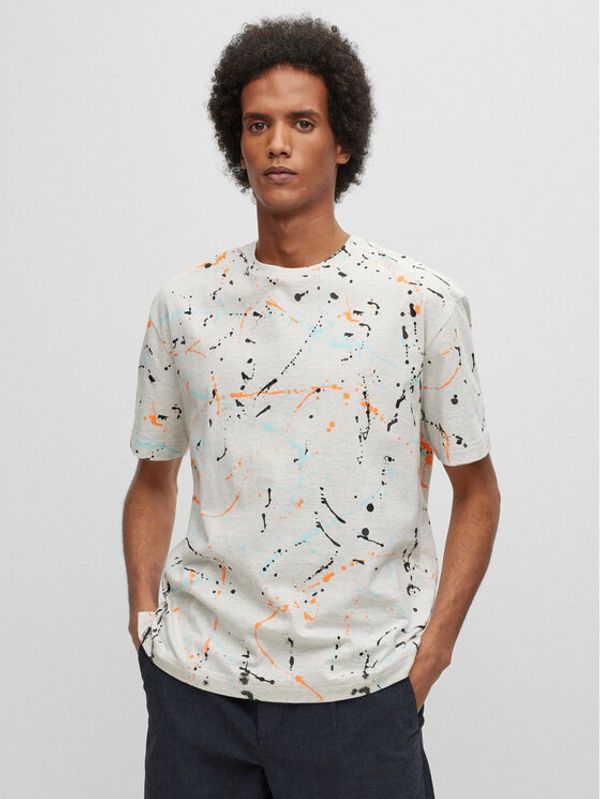 Boss Boss Тишърт 50486513 Сив Oversize