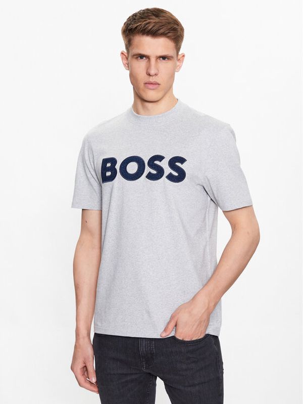 Boss Boss Тишърт 50486702 Сив Regular Fit