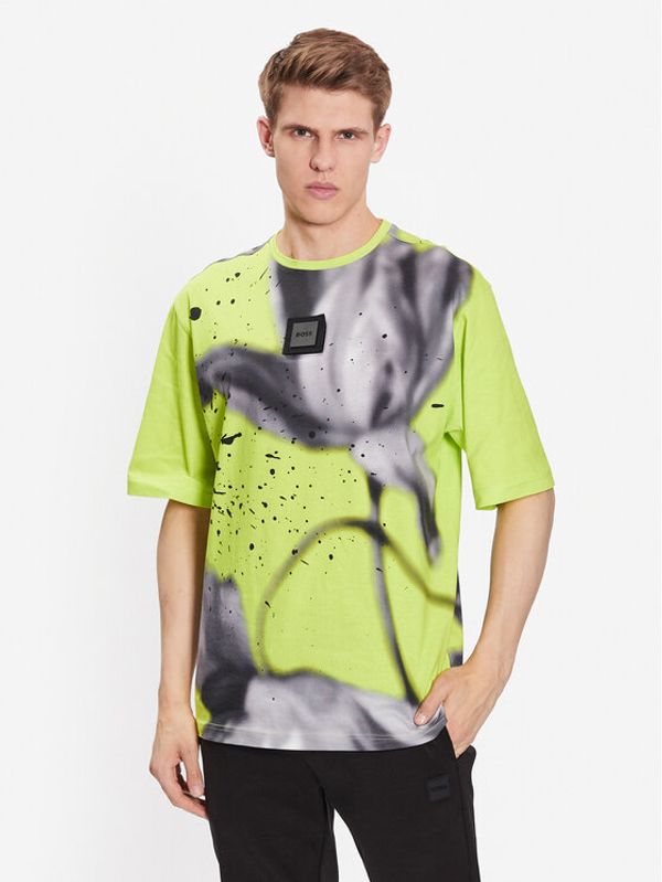 Boss Boss Тишърт 50488816 Зелен Relaxed Fit