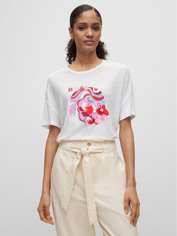 Boss Boss Тишърт 50489587 Бял Regular Fit