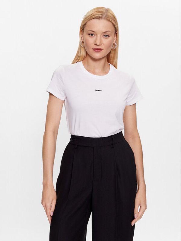 Boss Boss Тишърт 50490018 Бял Slim Fit