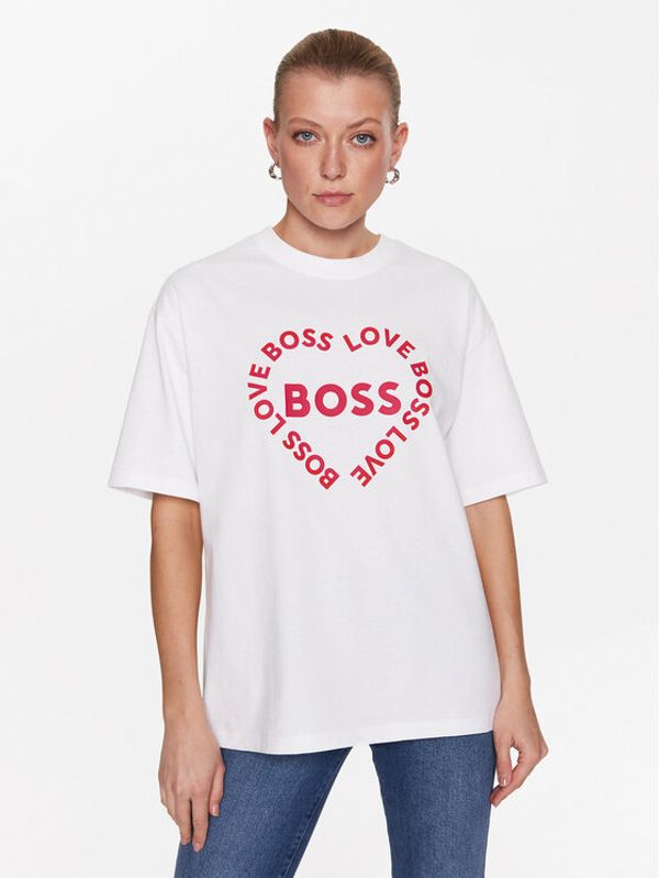 Boss Boss Тишърт 50491408 Бял Relaxed Fit