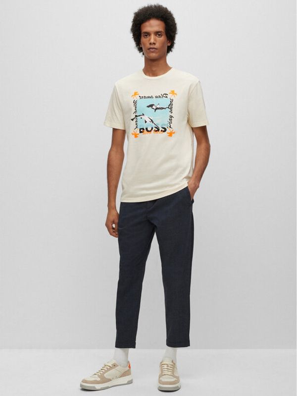 Boss Boss Тишърт 50491716 Бежов Regular Fit