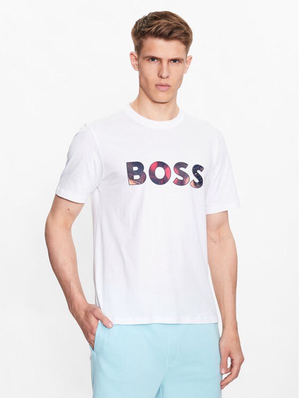 Boss Boss Тишърт 50491718 Бял Relaxed Fit