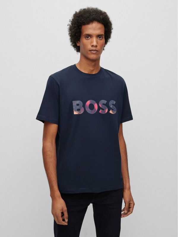 Boss Boss Тишърт 50491718 Син Relaxed Fit