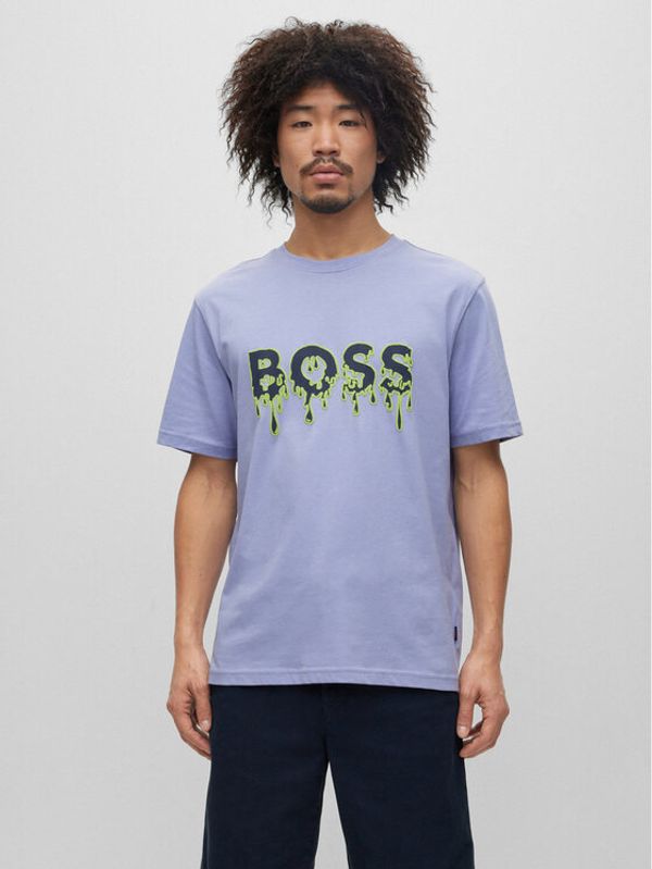 Boss Boss Тишърт 50491718 Виолетов Relaxed Fit