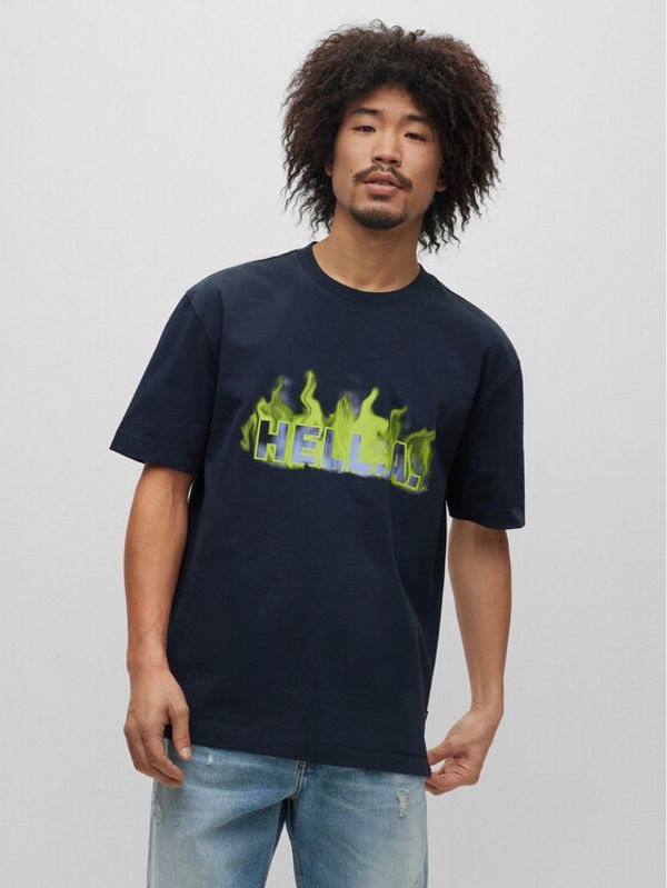 Boss Boss Тишърт 50491749 Син Oversize