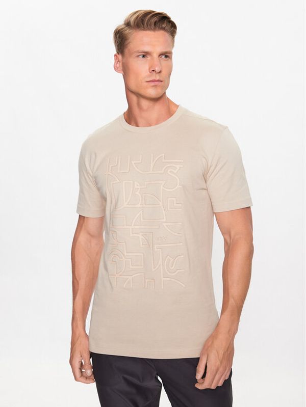 Boss Boss Тишърт 50494783 Бежов Regular Fit