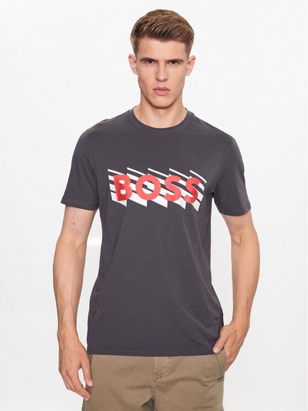 Boss Boss Тишърт 50495719 Сив Regular Fit