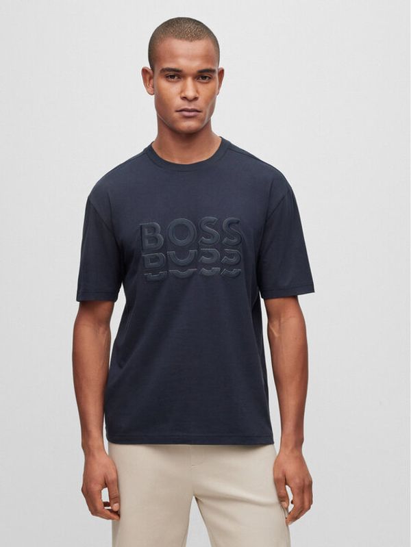 Boss Boss Тишърт 50495876 Тъмносин Regular Fit