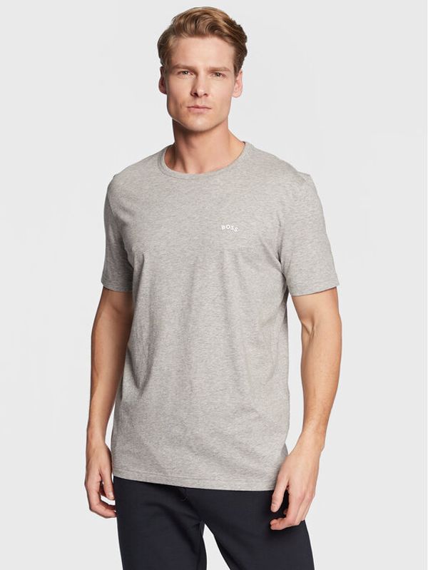 Boss Boss Тишърт Curved 50469062 Сив Regular Fit