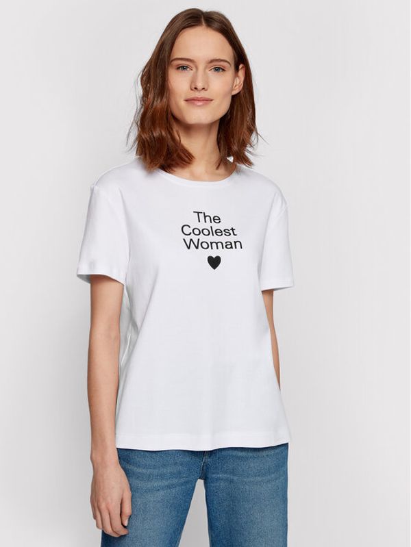 Boss Boss Тишърт Eromance_Vd 50452527 Бял Regular Fit