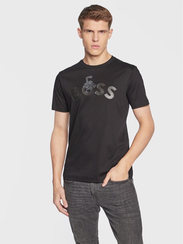 Boss Boss Тишърт Lunar 50483729 Черен Regular Fit