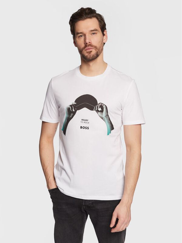 Boss Boss Тишърт T-Hide 50485063 Бял Regular Fit