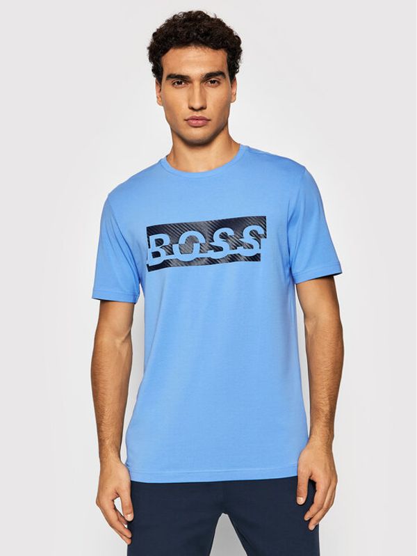 Boss Boss Тишърт Tee 4 50452864 Син Regular Fit