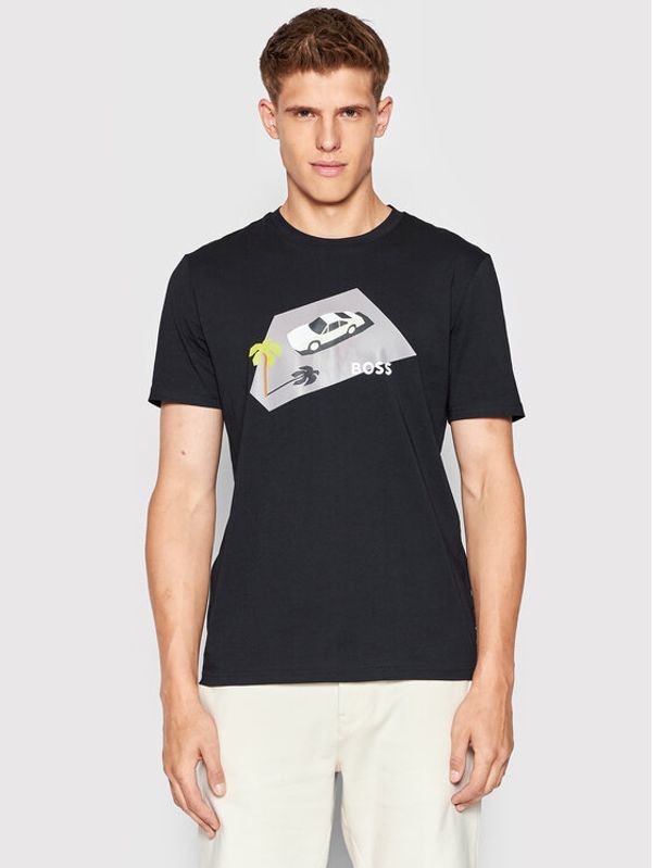 Boss Boss Тишърт TeeCar 50473047 Черен Regular Fit