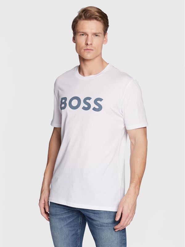 Boss Boss Тишърт Thinking 1 50481923 Бял Regular Fit