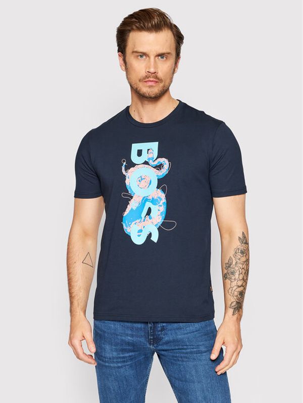 Boss Boss Тишърт Thinking 6 50470247 Тъмносин Regular Fit