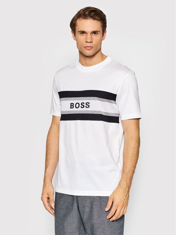 Boss Boss Тишърт Tiburt 123 50453284 Бял Regular Fit