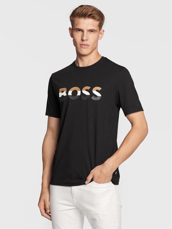Boss Boss Тишърт Tiburt 272 50467075 Черен Regular Fit