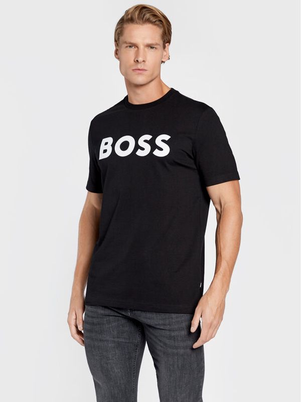 Boss Boss Тишърт Tiburt 318 50477303 Черен Regular Fit