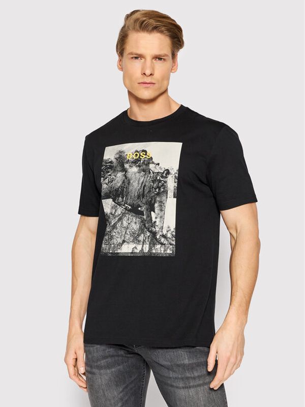 Boss Boss Тишърт Topline 2 50465266 Черен Regular Fit