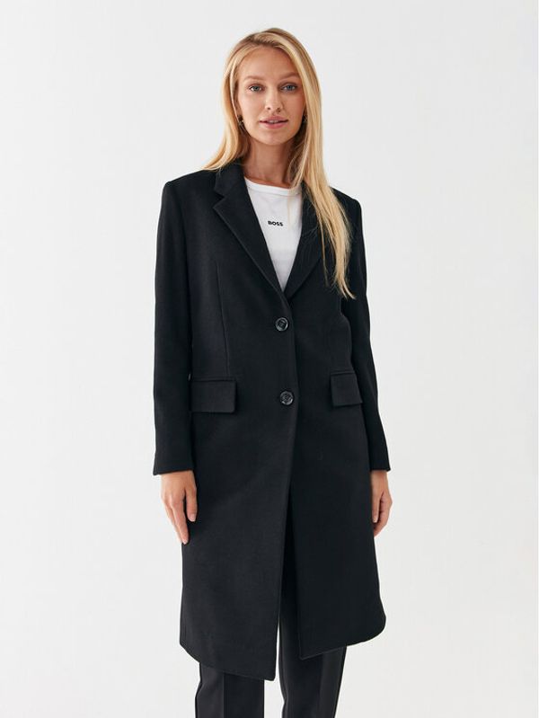 Boss Boss Вълнено палто 50501019 Черен Slim Fit