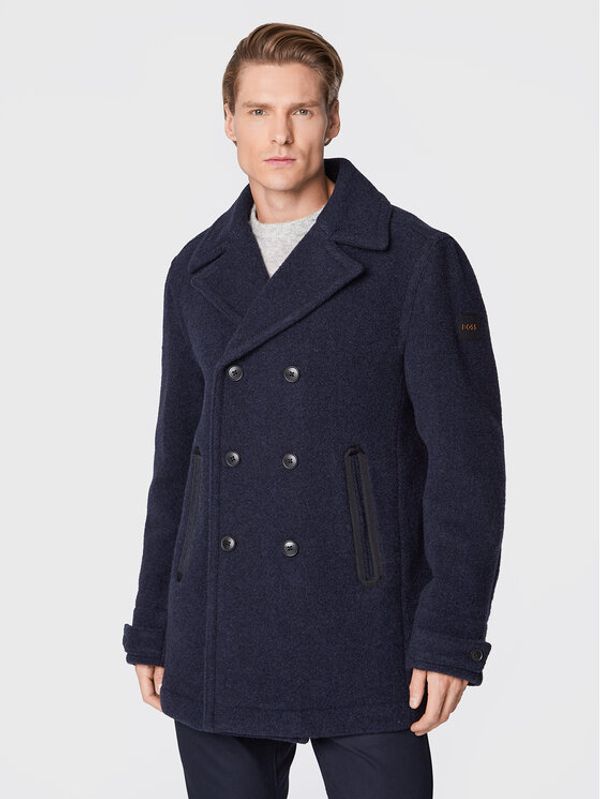 Boss Boss Вълнено палто Oltegra 50476809 Тъмносин Regular Fit