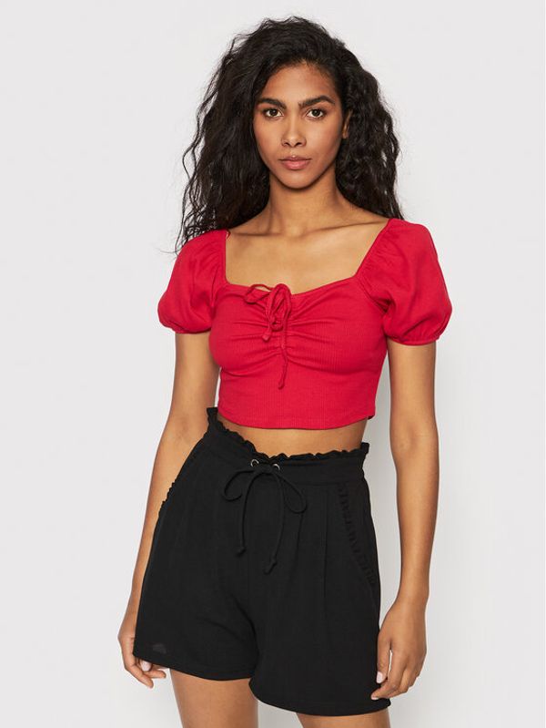 Brave Soul Brave Soul Блуза LTS-149EMILIA Червен Slim Fit