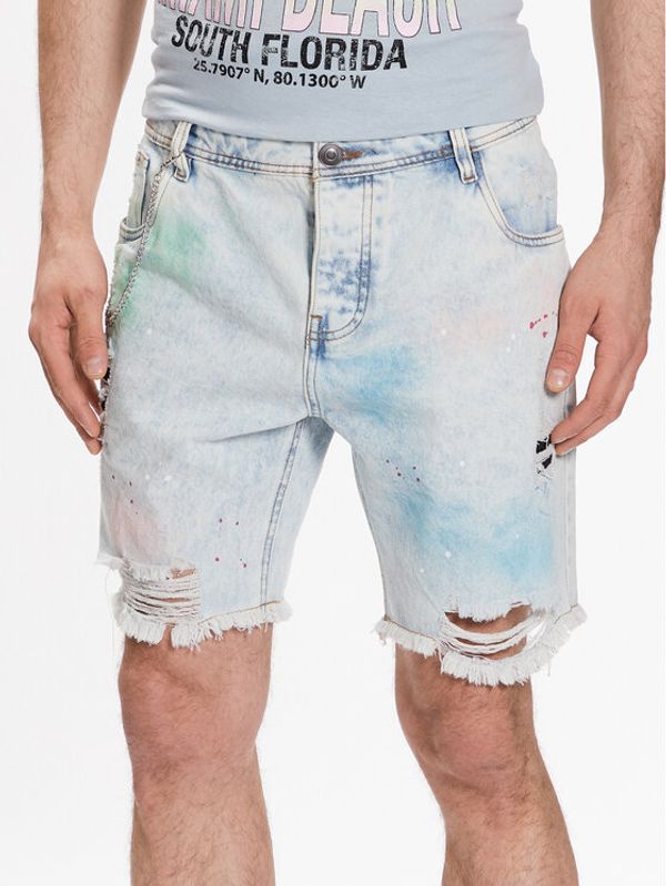 Brave Soul Brave Soul Дънкови шорти MSRT-PABLOSPRAY Син Regular Fit