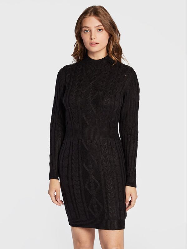 Brave Soul Brave Soul Плетена рокля LKD-230BRIDEN Черен Slim Fit