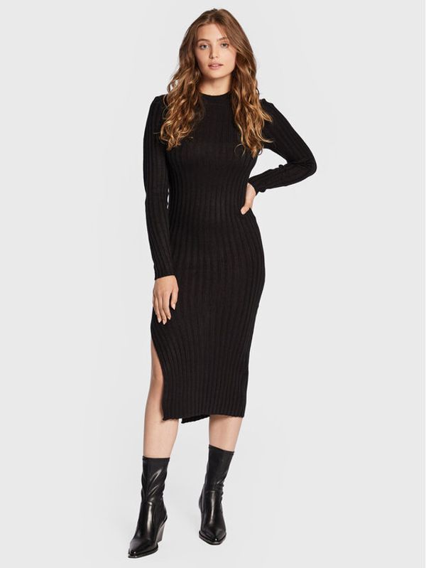 Brave Soul Brave Soul Плетена рокля LKD-230CUBO Черен Slim Fit