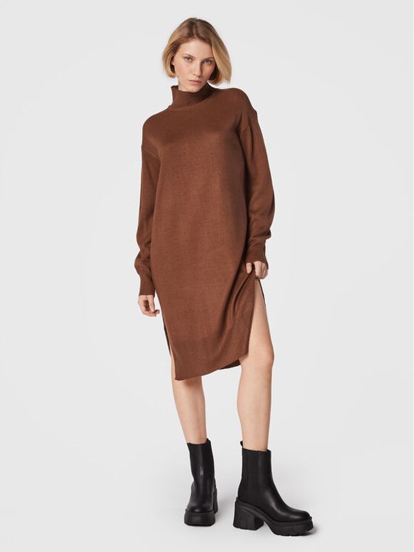 Brave Soul Brave Soul Плетена рокля LKD-230OLIVIAB Кафяв Regular Fit