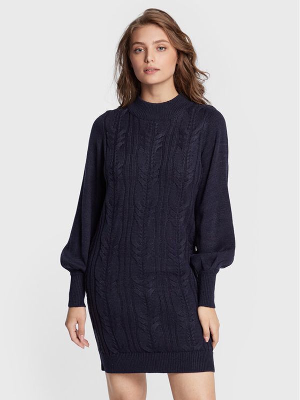 Brave Soul Brave Soul Плетена рокля LKD-286ATICAMA Тъмносин Regular Fit