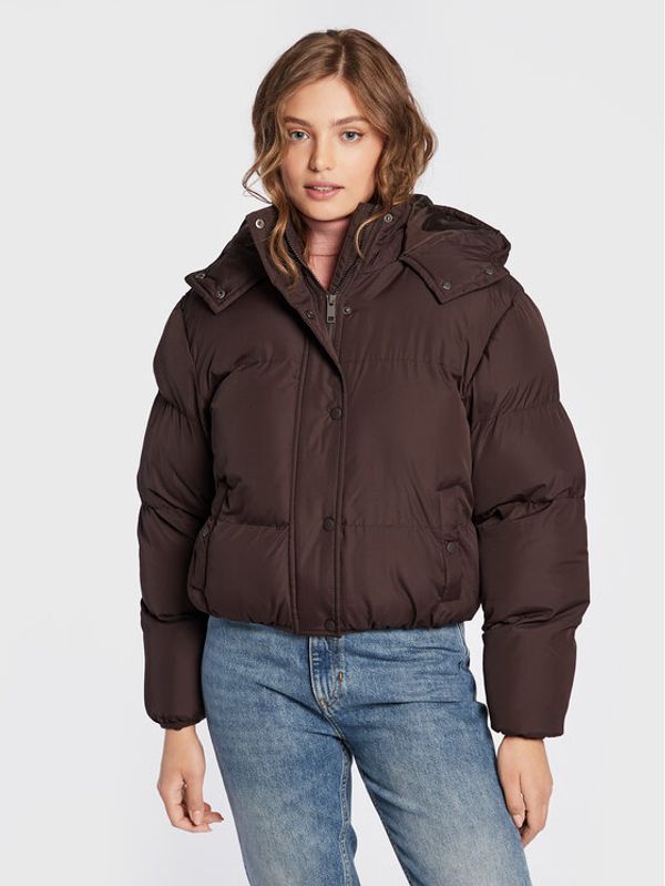 Brave Soul Brave Soul Пухено яке LJK-BUNNY Кафяв Boxy Fit