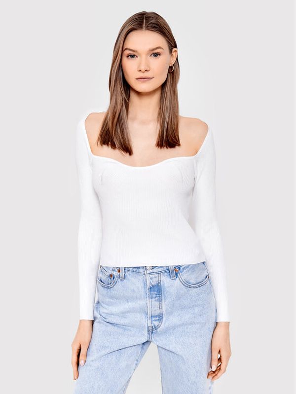 Brave Soul Brave Soul Пуловер LK-273VANESSA Бял Slim Fit