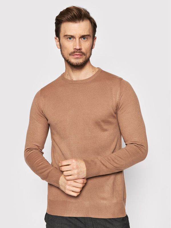 Brave Soul Brave Soul Пуловер MK-279PARSEC3 Кафяв Regular Fit