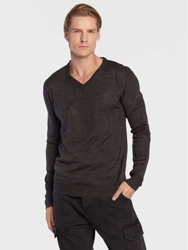 Brave Soul Brave Soul Пуловер MK-279QUAZARC Сив Regular Fit