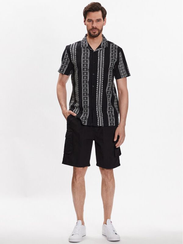 Brave Soul Brave Soul Шорти от плат MSRT-DORONRIP Черен Regular Fit