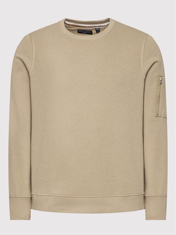 Brave Soul Brave Soul Суитшърт MSS-69AZLON Бежов Regular Fit