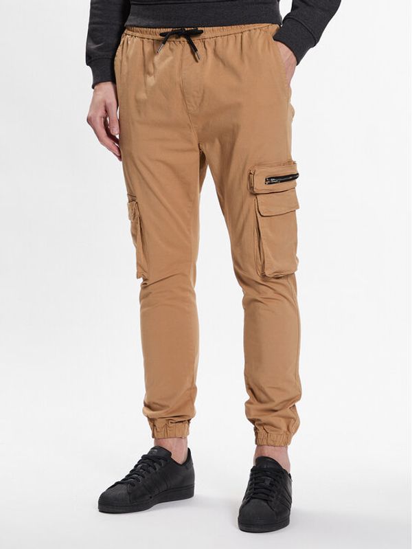 Brave Soul Brave Soul Текстилни панталони MTR-QUANTUMSTN Бежов Regular Fit