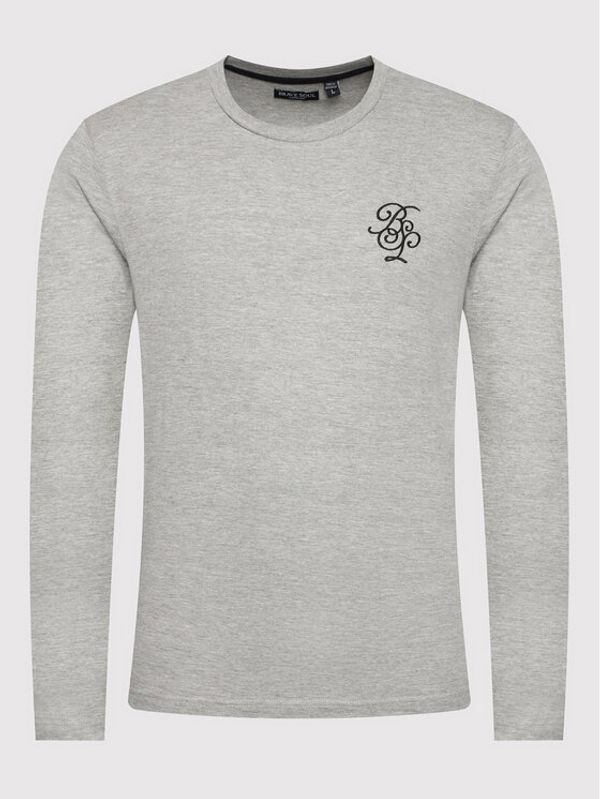 Brave Soul Brave Soul Тениска с дълъг ръкав MLT-69MANNI Сив Regular Fit
