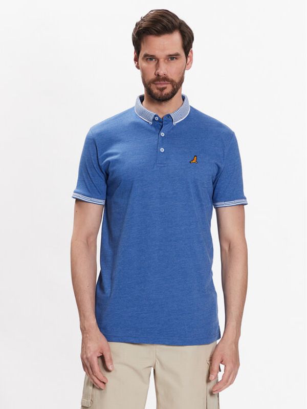 Brave Soul Brave Soul Тениска с яка и копчета MPS-131GLOVER Син Regular Fit